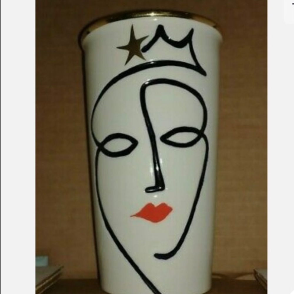 Starbucks Siren Tumbler 10oz gold trim